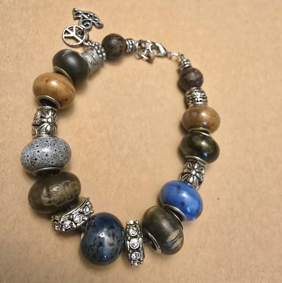Jewelry - Boho Beaded Bracelet with Silver Accents